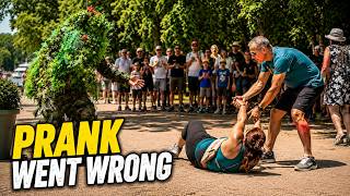 "Bushman Prank Went WRONG! 😱 She Fell to the Ground"