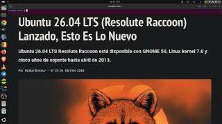 Ubuntu 26.04 LTS - Instalacion y Novedades