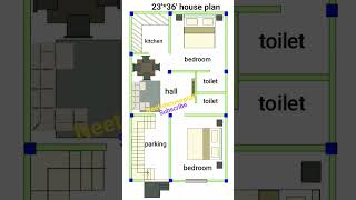 23'*36' house plan#neetuhousedesign #home #2bhkhousedesign #viral #viralreels #shorts