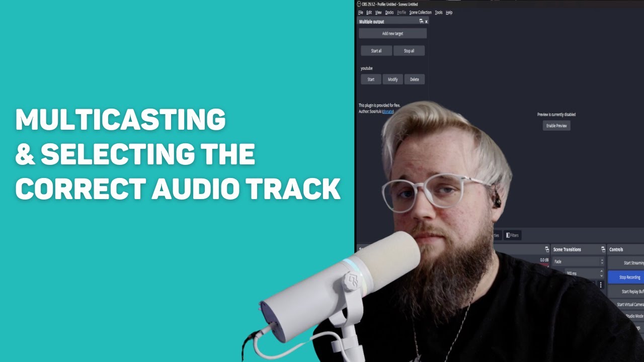 How to setup multicasting and choosing the right Audio Track - YouTube