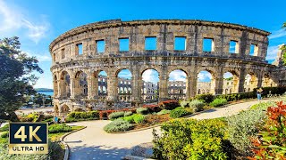 Pula Croatia 🇭🇷 4K Old Town and Hawaii Beach Walking Tour