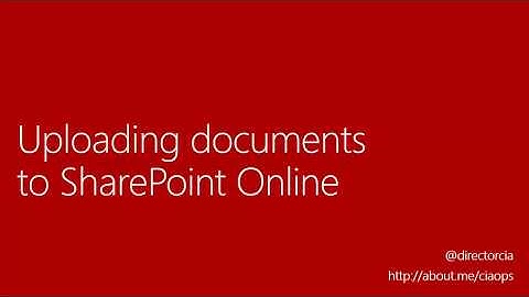 Uploading documents to SharePoint Online