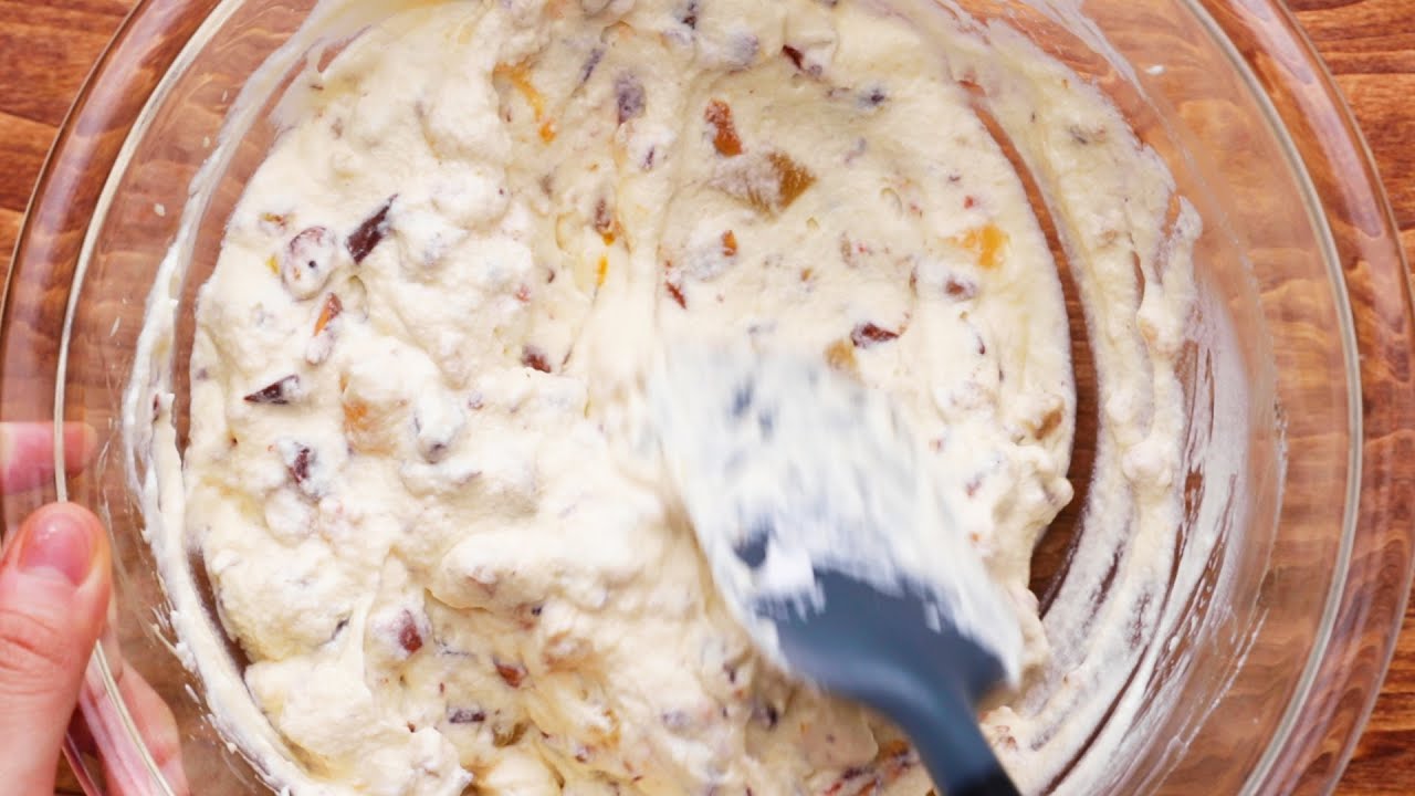 フルーツとナッツのセミフレッド 柔らか食感のアイスケーキ Semifreddo With Dried Fruit And Nuts Youtube