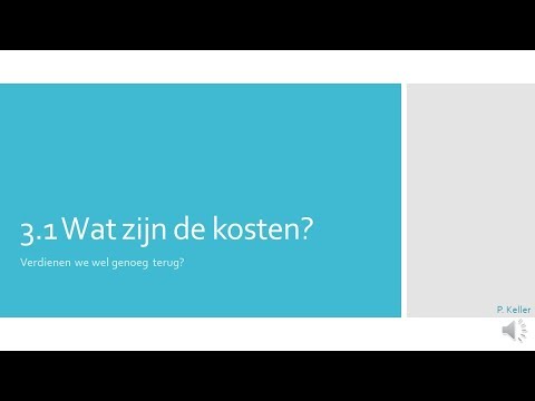 Video: Wat Zijn De Kosten?