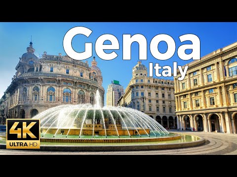 Genoa (Genova), Italy Walking Tour (4k Ultra HD 60fps) - With Captions