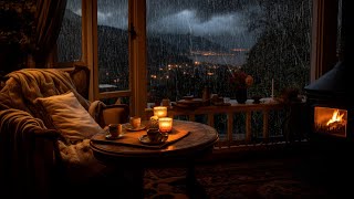 Warm Room And The Sound Of Falling Rain | Feel The Relaxing Moment In The Healing Rain To Sleep