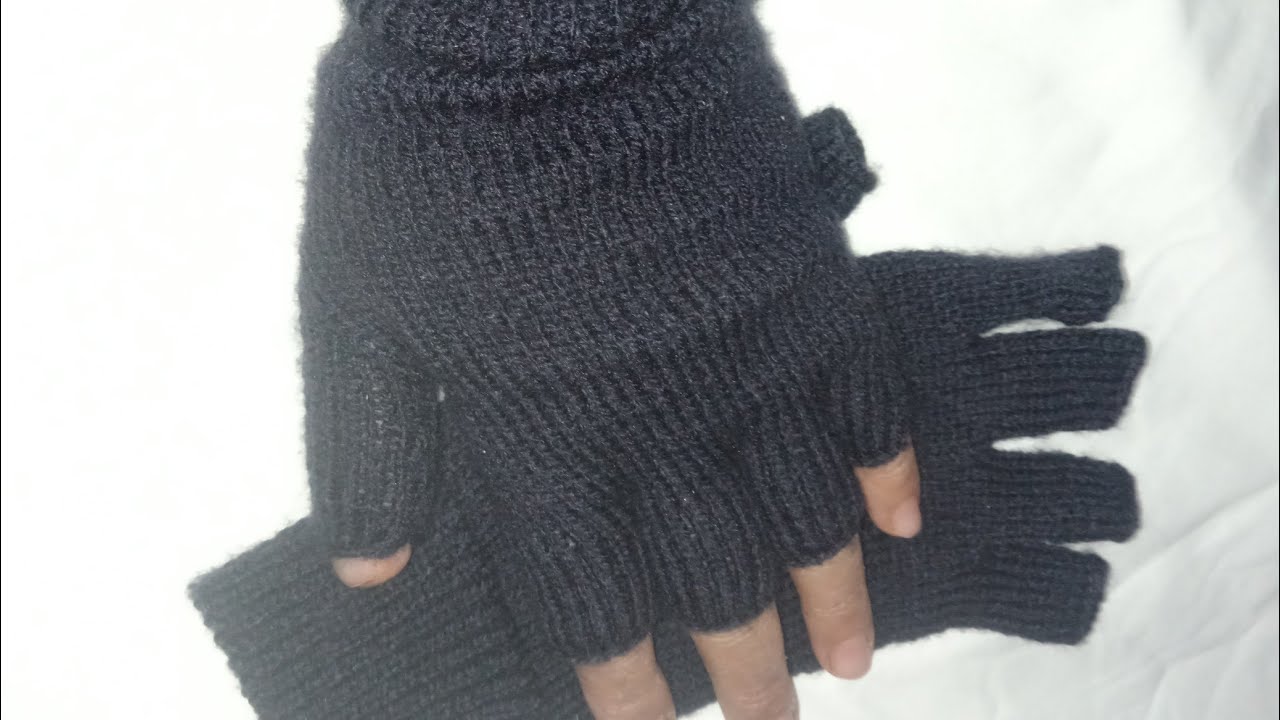 Knitted gloves without fingers🙌👐 قفازات 