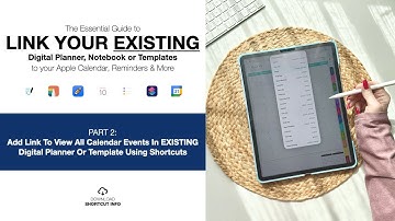 Pt 2: Add Link To View All Calendar Events In EXISTING Digital Planner Or Template Using Shortcuts