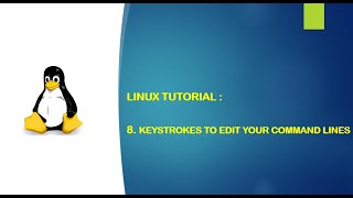 Linux Tutorial - 8. Some keystrokes to edit your command lines