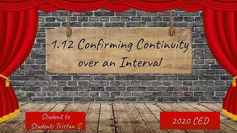 1.12 Confirming Continuity Over an Interval