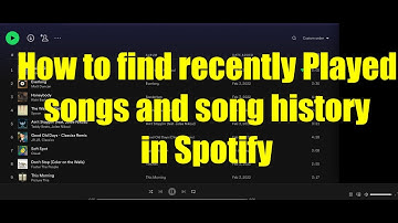 How to find Spotify Play History or recently played