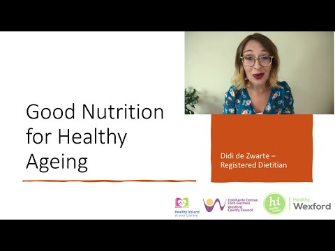 Good Nutrition for Healthy Ageing available Thursday 26 August with Dietician Didi de Zwarte.