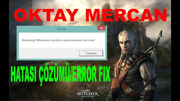 Minimum system requirements not met! hatasını bypass etme FIX The witcher 1