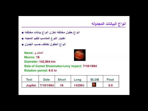 البيانات الوصفية التقارير والرسوم البيانية اضافة حقول الخ