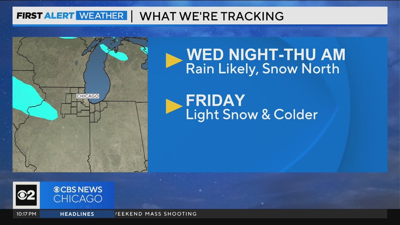 Rain likely Wednesday night, snow to the north - YouTube