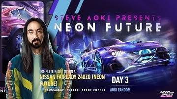 4:3 | Nissan Fairlady 240ZG (Neon Future) | Day 3  AOKI FANDOM | NFS No Limits: Steve Aoki Presents