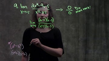 2.5 Evaluating Limits Algebraically, example with complex algebraic expressions problem (#9)