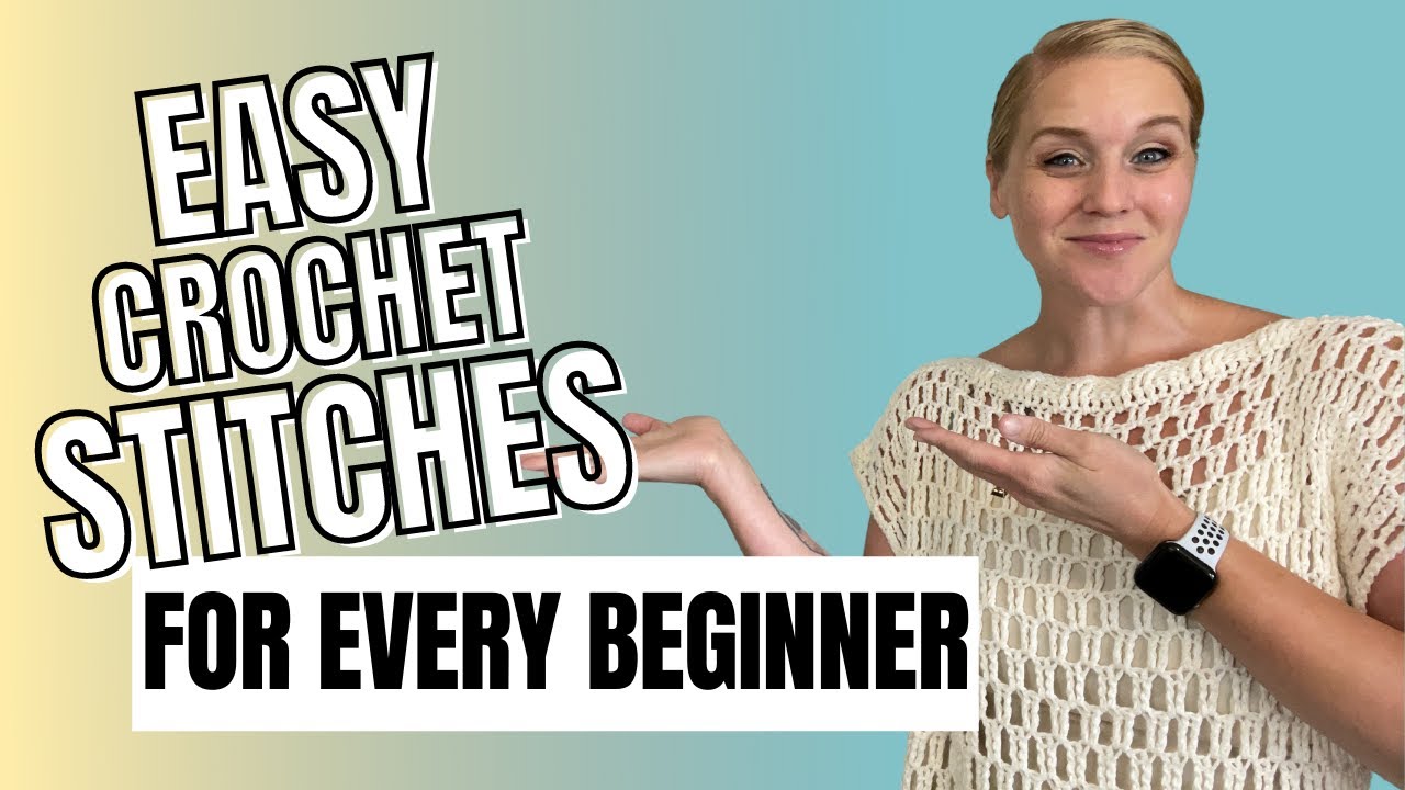 5 EASY CROCHET STITCHES THAT ANY BEGINNER CAN DO! [Linen, Alpine, Shell,  Granny, and Wave Stitch] 