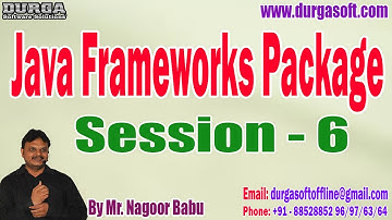 Java Frameworks Package tutorials || Session - 6 || by Mr. Nagoor Babu On 04-02-2023 @8:30AM IST