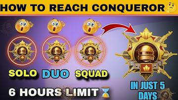 HOW TO REACH CONQUEROR SOLO DUO SQUAD 🤔 | NEW SEASON CONQUEROR KISME EASY HOGA🤔 TIPS AND TRICKS 😱