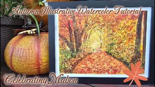 Happy Mabon! Bonus Video: You can paint a Fall Forest with watercolors too! Full Tutorial