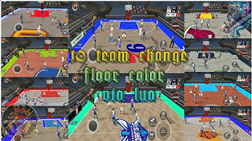 10 TEAMS FLOOR COLOR VIA LUA | NBA2K20V98 MOBILE