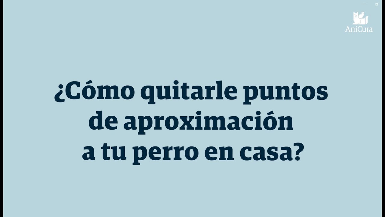 Cómo quitar puntos de aproximación a tu mascota 