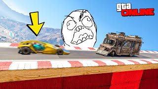 YOU CAN'T SURVIVE! CARBON WALL on WALL IN GTA 5! CAR RACING in GTA 5 Online