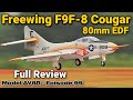 Freewing F9F-8 Cougar Super Scale 80mm EDF with Gyro PNP - Model AV8R Review
