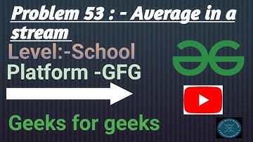 Average in a Stream | GFG School | Java | @CodewithRoman