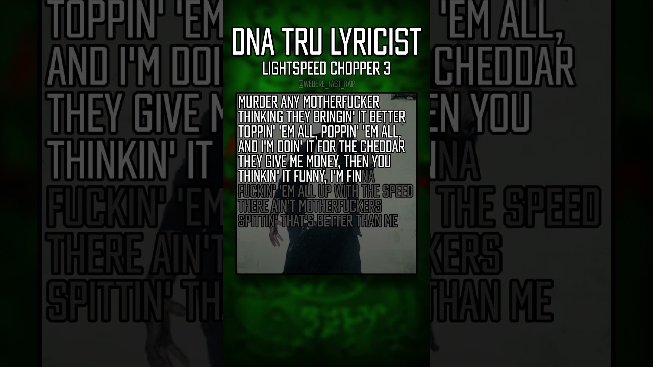 FASTEST RAPPER IN THE WORLD? - DNA Tru Lyricist 18 SPS 
