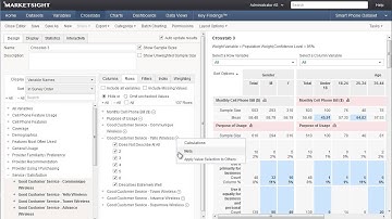Creating Crosstabs in MarketSight