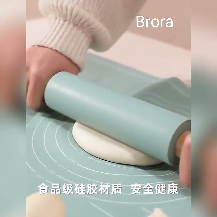 Wooden Handle Silicone Rolling Pin