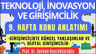 Teknoloji, İnovasyon ve Girişimcilik Dersi 9. Hafta Konu Anlatımı &amp; Prof. Dr. Serkan Bayraktaroğlu