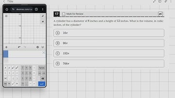 Bluebook SAT Math: Calculating Cylinder Volume Explained!