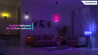 Crompton Smart Immensa Wi-Fi LED Lamp 16 Million Colours | Product Video