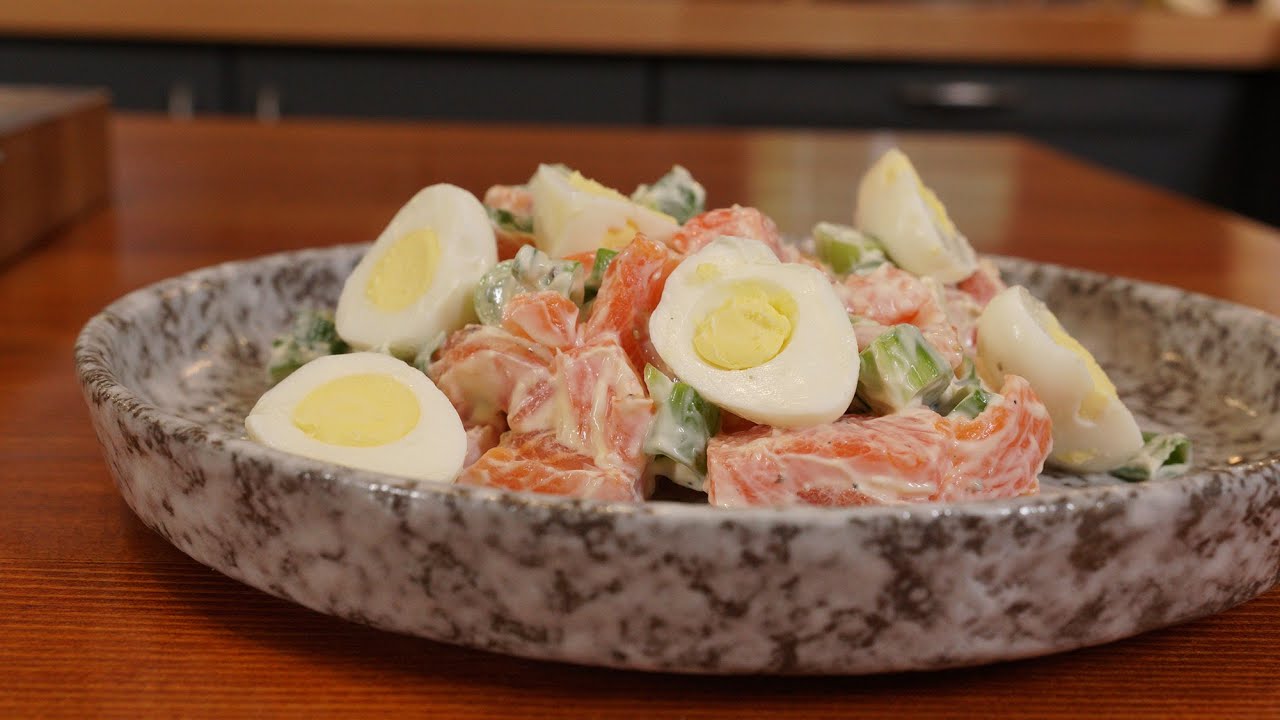 Праздничный салат с форелью. Просто, быстро, вкусно (2019)