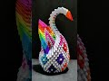 Rainbow Colorful Swan 🦢🌈 | Stunning 3D Origami Art 🦢🌈 #youtubeshorts #origami #adorablecrafts #art