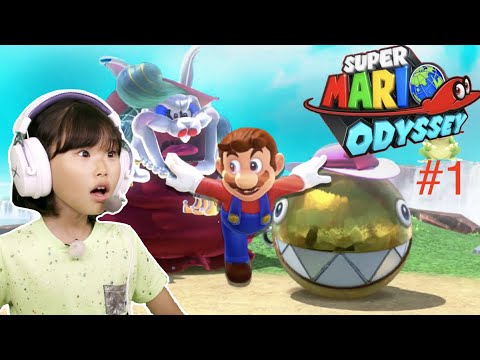 피치공주가 납치됬어요! 슈퍼마리오 도와줘~! 슈퍼마리오 오디세이 1편 LimeTube | super mario odyssey