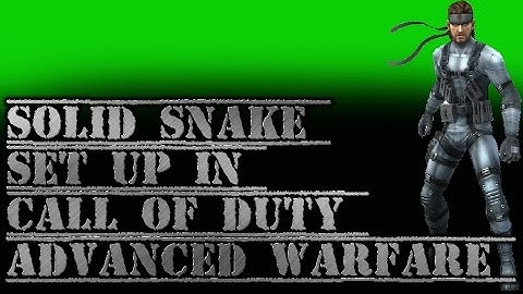 Solid Snake custom class set up