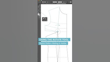 14/49 Using the Rotate Tool - Digital Pattern Making in Ai #adobeillustrator #patternmaking