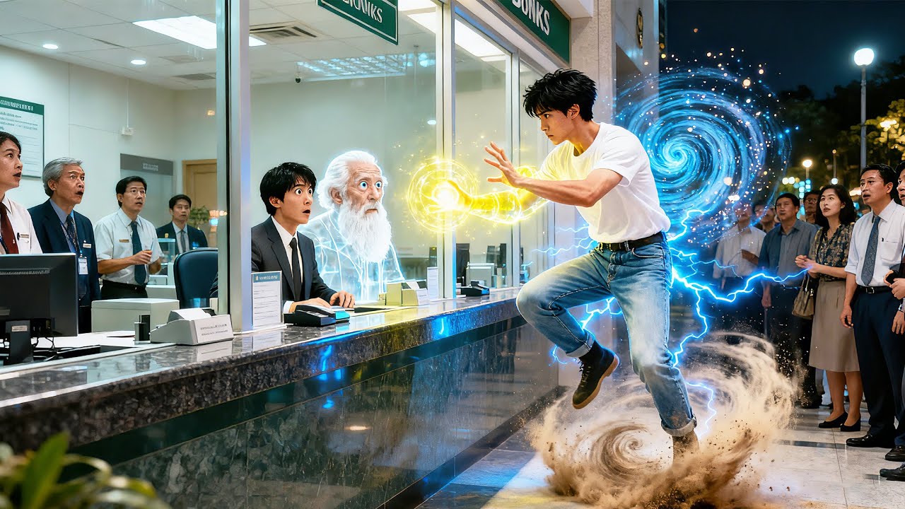 He withdraws money for his late grandfather, but a man draws a paper figure and revives him!