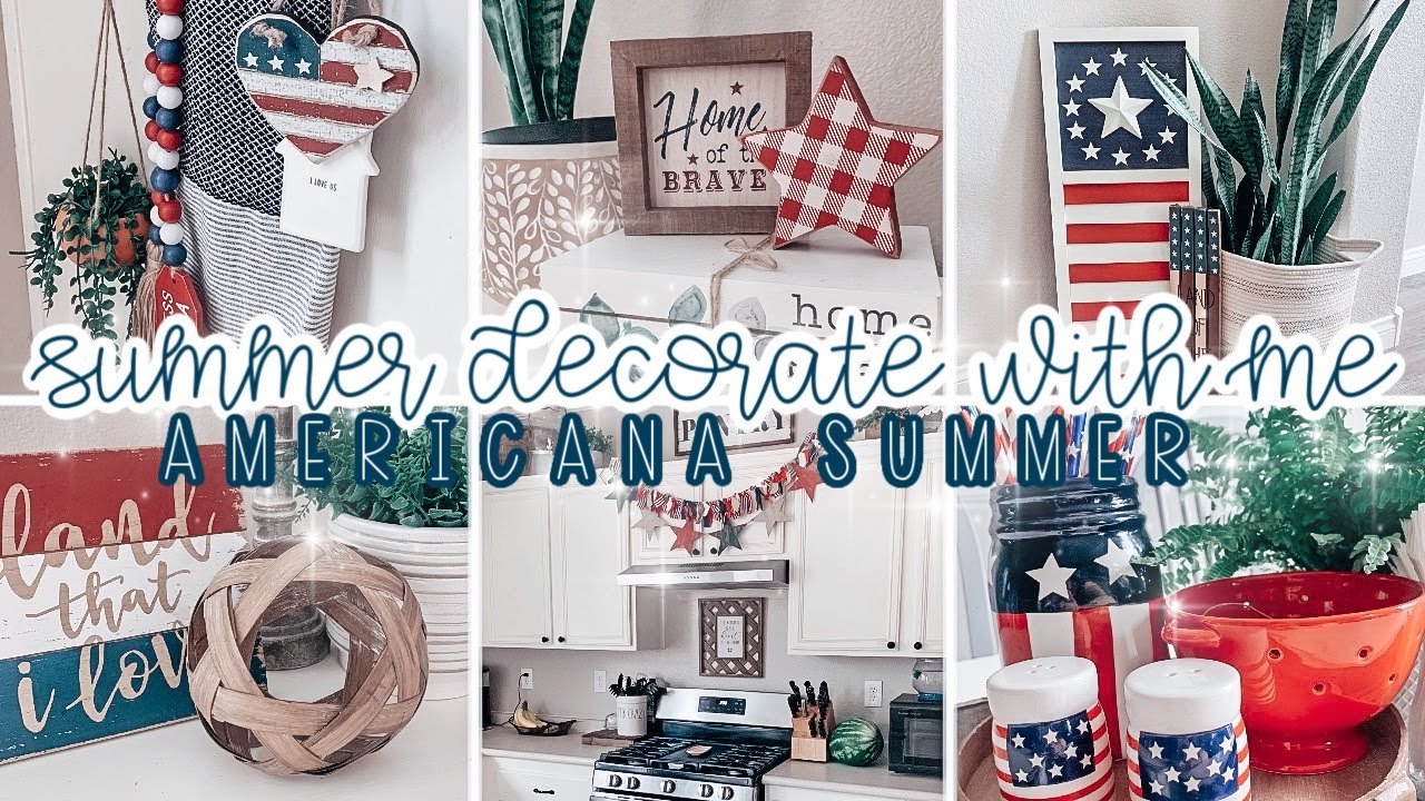 SUMMER CLEAN AND DECORATE WITH ME 2020 // AMERICANA SUMMER // PATRIOTIC HOME DECOR // ON CLOUD CLYNE