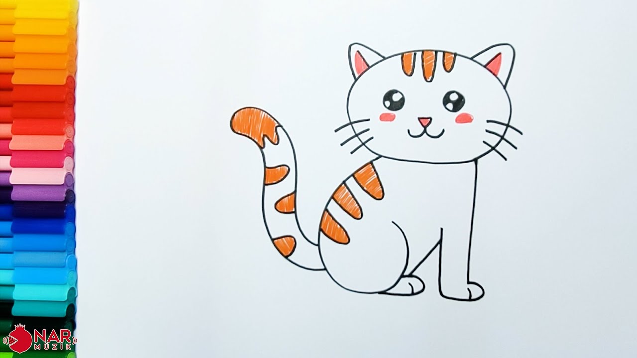 BASİT KEDİ ÇİZİMİ |  EĞLENCELİ VE KOLAY ÇİZİMLER