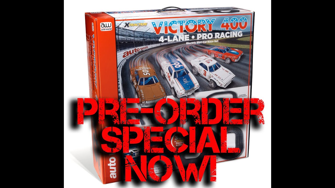 SRS345 Victory 400 4Lane Pro Racing Electric slot car set Xtraction ultra G. YouTube