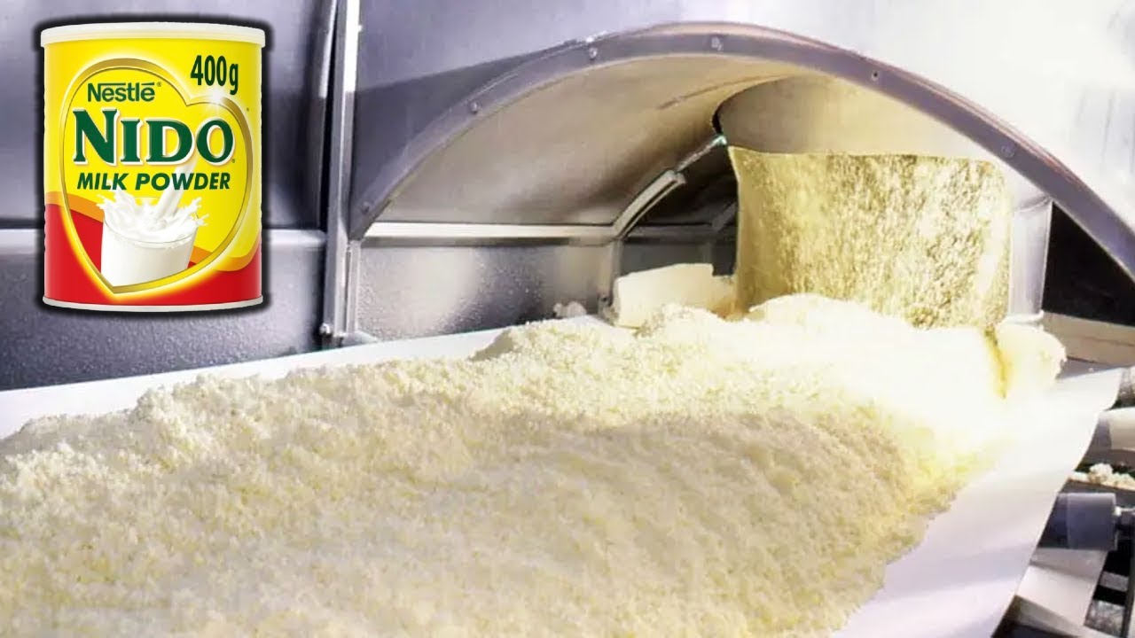 COMO se HACE la LECHE en POLVO industrial🥛🥫| Como se PRODUCE la LECHE en POLVO en las FÁBRICAS