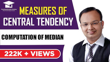 # 2 | Measures of central tendency | Computation of Median | Part 2 | Statistics | Chandan Poddar