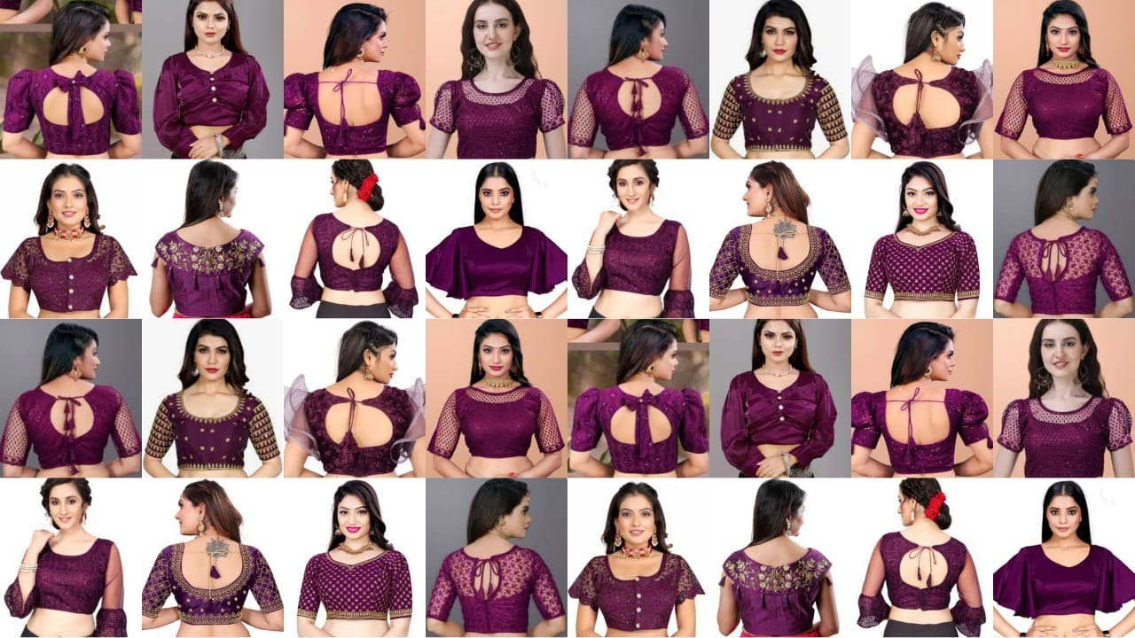 🌈wine colour blouse & sleeves designs 2023/wine blouse design/blouse design/blouse ki design