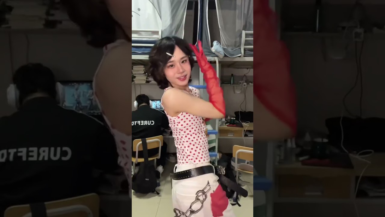 Shake and jump the red dance shoes are ready under your feet