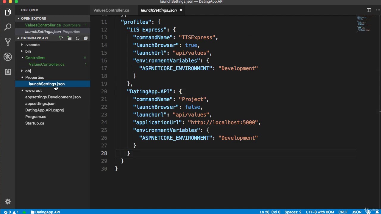 7 Environment settings and using dotnet watch - YouTube